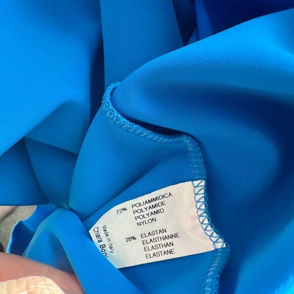 Chiara Boni La Petite Cobalt Gathered Cowl Neck Dress cocktail party Size 48 - Picture 13 of 15